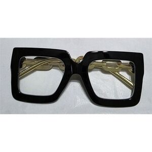 NWT EyeKepper 2.0 Square Cat Eye Black Chain Arm Readers Reading Glasses 135438